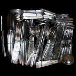 GLADWIN LTD SHEFFIELD - a large quantity of matching silver plated cutlery, with monogrammed