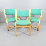 A pair of Danish bent ply cantilever armchairs by Rud Thygesen + Johnny Sorensen for Magnus Olesen