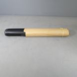 A roll containing two hides of Sedgewick's 3mm Bag Hide and plain leather in black. From the