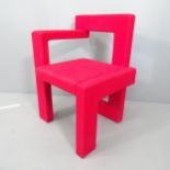 GERRIT RIETVELD - A mid-century cubist design Steltman chair by Rietveld Originals, the asymmetrical