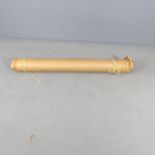 A roll containing two hides of Sedgewick's 3mm Bag Hide and plain leather in tan. From the