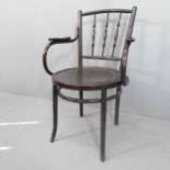 A Thonet style bentwood chair.