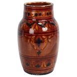 A Moroccan Safi pottery vase with painted decoration, height 21cm