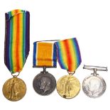 2 pairs of Great War Service medals to G-23703 Private JJ Heppeler Royal Sussex Regiment, and M-