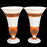 A pair of mid-19th century Palmate vases decorated in the style of The Grammar of Ornaments,