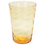 A Whitefriars amber glass Swag vase, pattern 8473, page 5 1940 catalogue, height 20cm Good