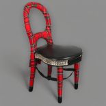 A unique Promemoria Bilou Bilou chair created by Stephen Payne for the Promemoria So British