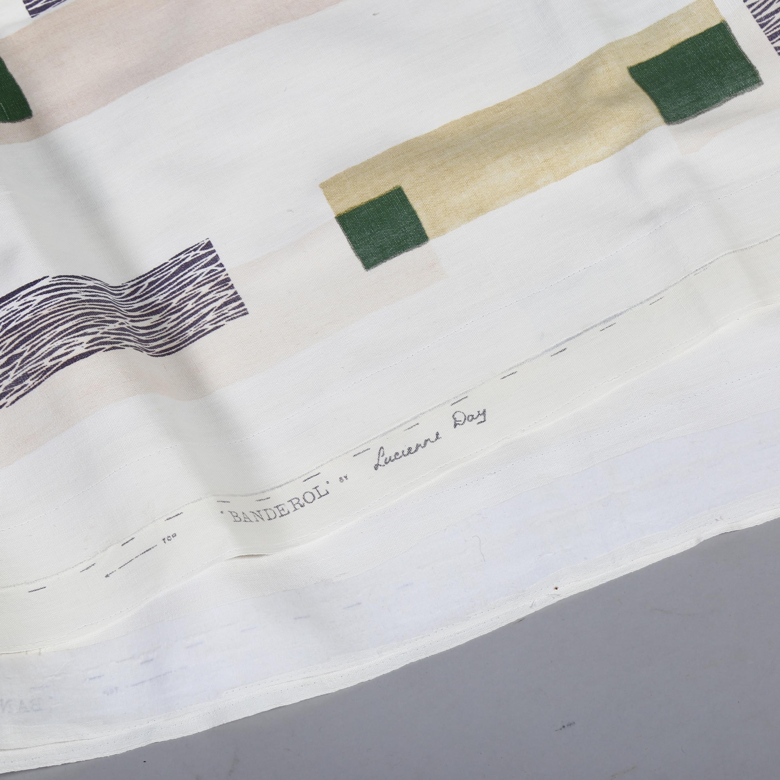 Lucienne Day for Heals, a Benderol design printed cotton fabric panel, circa 1960, 197 x 125.5 cm - Bild 3 aus 3