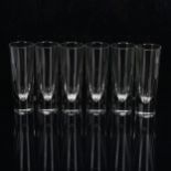 A set of 6 Bullet Borgonovo High Ball glasses for Gumps, marked "Italy 30" to base, height 17cm Good