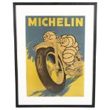 A vintage Italian Michelin poster, marked Verga-Milano, MOD 1172 - 4 -59, framed, frame size 85 x