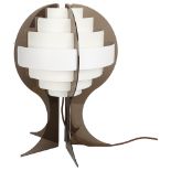 Flemming Brylle & Preban Jacobsen, a 1960's Danish, Strips, acrylic table lamp, height 48cm Good