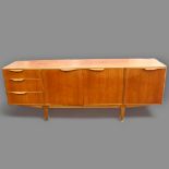Tom Robertson for McIntosh Furniture, a 1960s' Dunvegan design teak sideboard, with makers label,