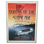 Joe Whyte, a signed artist proof poster for Queens of the Stone Age, framed 71x 51cm Good condition