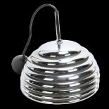 Kazuo Motozawa for Staff Leutchen, Germany, a 1970s' Saturno chrome pendant lamp, diameter 30cm Some