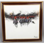 Brandon (born 1954), Charge of the Light Brigade, oil on canvas, signed, 75cm x 75cm, framed Very