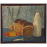 Sarah Hamilton, still life study, breakfast table, inscribed Rye 1940, 30cm x 35cm, framed Good