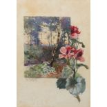 Watercolour, circa 1900, woodland study, indistinctly signed, 30cm x 20cm, framed Slight