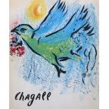 Marc Chagall, gallery cover, colour lithograph, published 1967 by J Wolfensberger Zurich, 23cm x