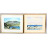 Irene Bache (1901 - 1999), pair of watercolours, Scottish scenes, 25cm x 35cm, framed Good condition