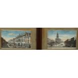Robert Sayer, 2 rare London views of Somerset House and Ironmongers' Hall, hand coloured engravings,