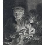 Peter Paul Rubens, woman and child with candles, original etching circa 1620 - 30, image 22cm x