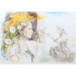 John Stanton Ward (1917 - 2007), Flora Gave Me Fairest Flowers, colour lithograph, signed in pencil,