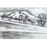 Paterson?, Black Mountains hill farm, etching, indistinctly signed in pencil, no. 20/50, plate
