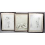 3 contemporary limited edition life studies, lithographs, indistinctly signed in pencil, sheet