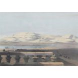 After David Roberts RA (1796 - 1864), Lybian chain of mountains from the Temple of Luxor, lithograph