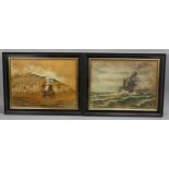 Joseph Smail, shipping off the coast, watercolours, signed and dated 1928, 36cm x 50cm, framed 1