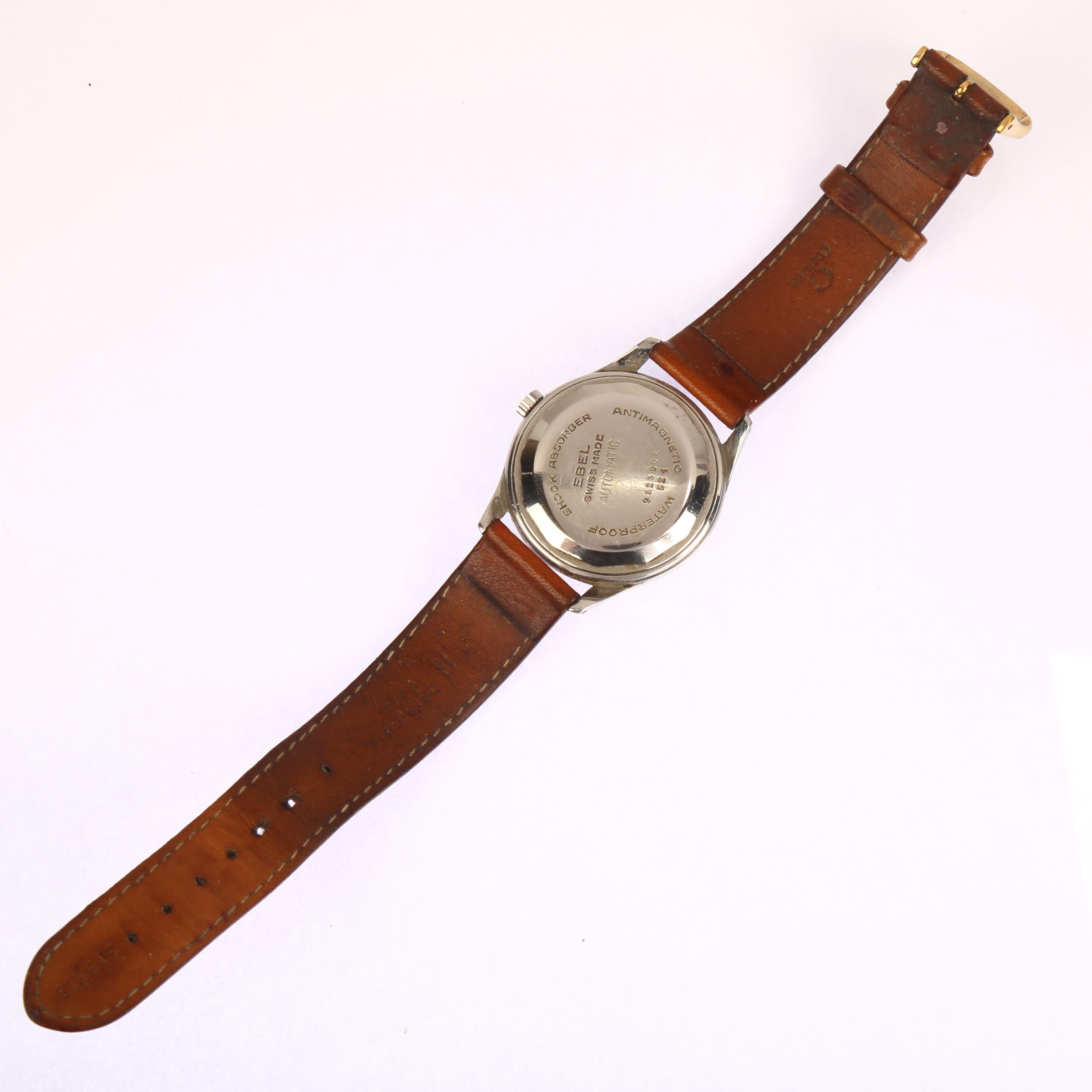 EBEL - a Second World War Period stainless steel "Bumper" automatic wristwatch, circa 1940s, - Bild 3 aus 5
