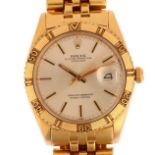 ROLEX - an 18ct gold Oyster Perpetual Datejust Turn-O-Graph automatic bracelet watch, ref. 1625,