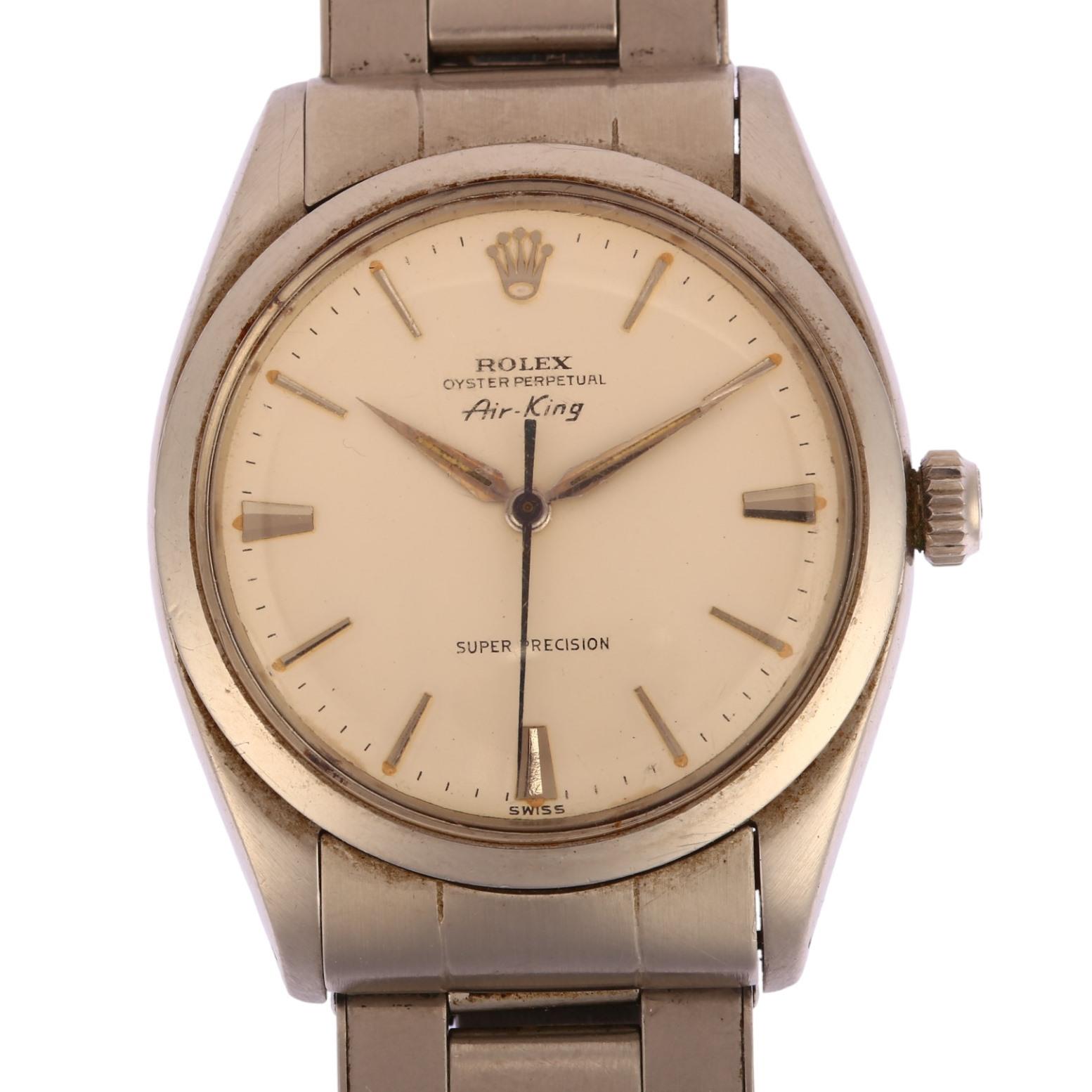 ROLEX - a stainless steel Oyster Perpetual Air-King Super Precision automatic bracelet watch, ref.