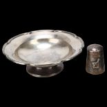 An Elizabeth II silver pedestal bonbon dish, Mappin & Webb, Sheffield 1958, diameter 13cm, 3oz,