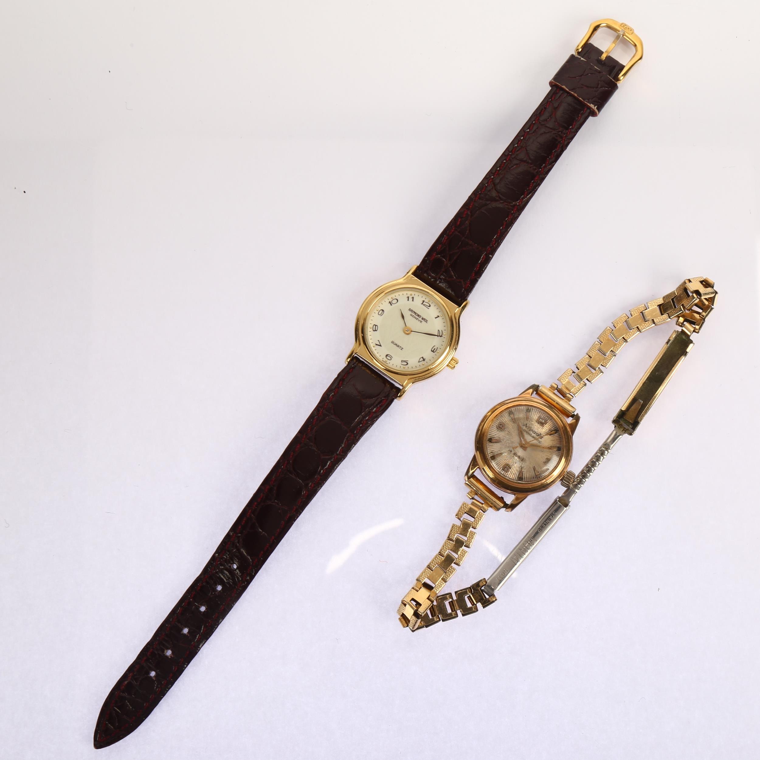 2 lady's wristwatches, comprising Raymond Weil quartz, and Nivada, only Nivada working (2) Only - Bild 2 aus 5