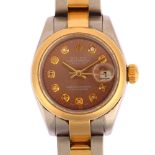 ROLEX - a lady's bi-metal Oyster Perpetual Datejust automatic bracelet watch, ref. 79163 / 2320,