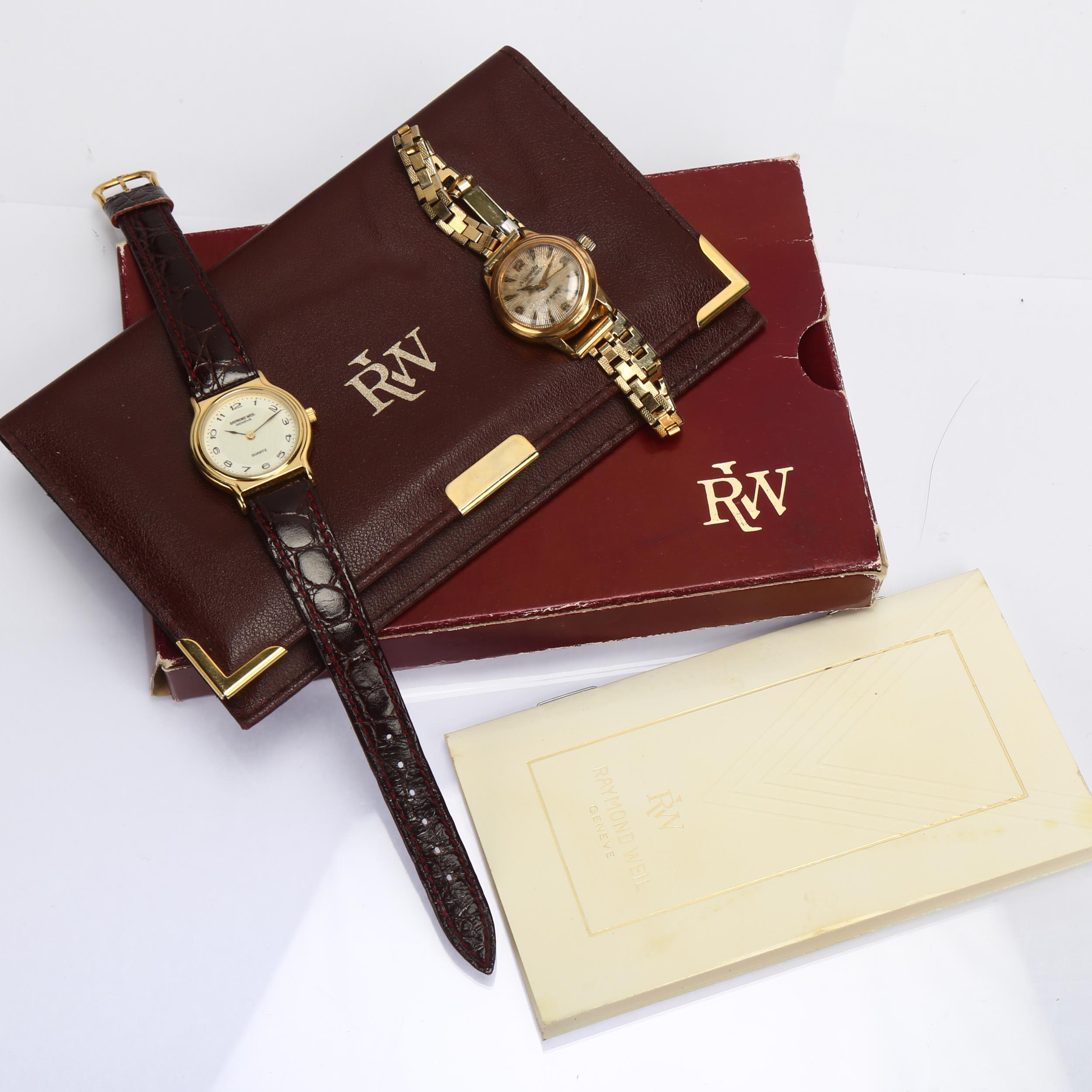 2 lady's wristwatches, comprising Raymond Weil quartz, and Nivada, only Nivada working (2) Only - Bild 5 aus 5