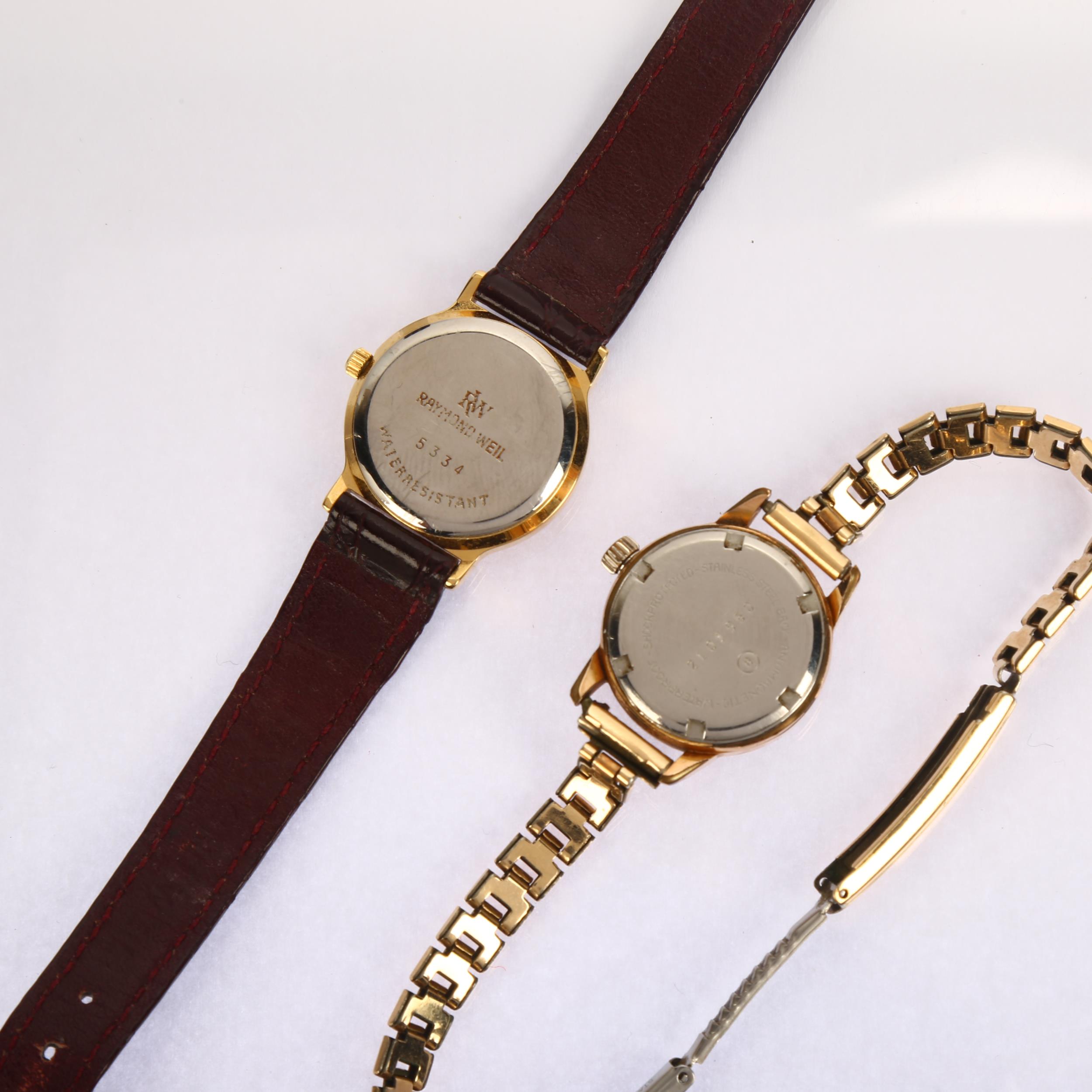 2 lady's wristwatches, comprising Raymond Weil quartz, and Nivada, only Nivada working (2) Only - Bild 4 aus 5