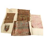 A group of 18th and 19th century samplers, including Elizabeth Hastes 1826, 1 by Henrietta 1870