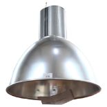 An industrial steel pendant lamp, by Hacel, with maker's marks, lamp height 52cm