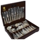 ARTHUR PRICE OF ENGLAND - a canteen of silver plated cutlery for 6 people, in fitted case, with a