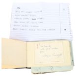 An autograph book, including signatures of Benny Hill, Peter Sellers, Joyce Grenfell etc