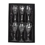 A boxed set of 6 Royal Doulton wine glasses