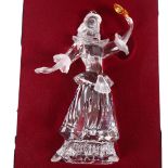 A Swarovski Crystal Masquerade figure depicting Columbine, 15.5cm, 2000, boxed