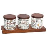 A set of 1960s German jars + 4 Royal Copenhagen Fajance wall plaques, numbered, makers marks