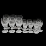 A set of 6 Waterford Crystal Colleen pattern Sherry glasses, 10.5cm, and 8 matching liqueurs