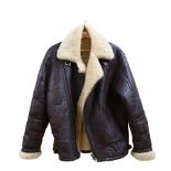 A sheepskin flying jacket, size M