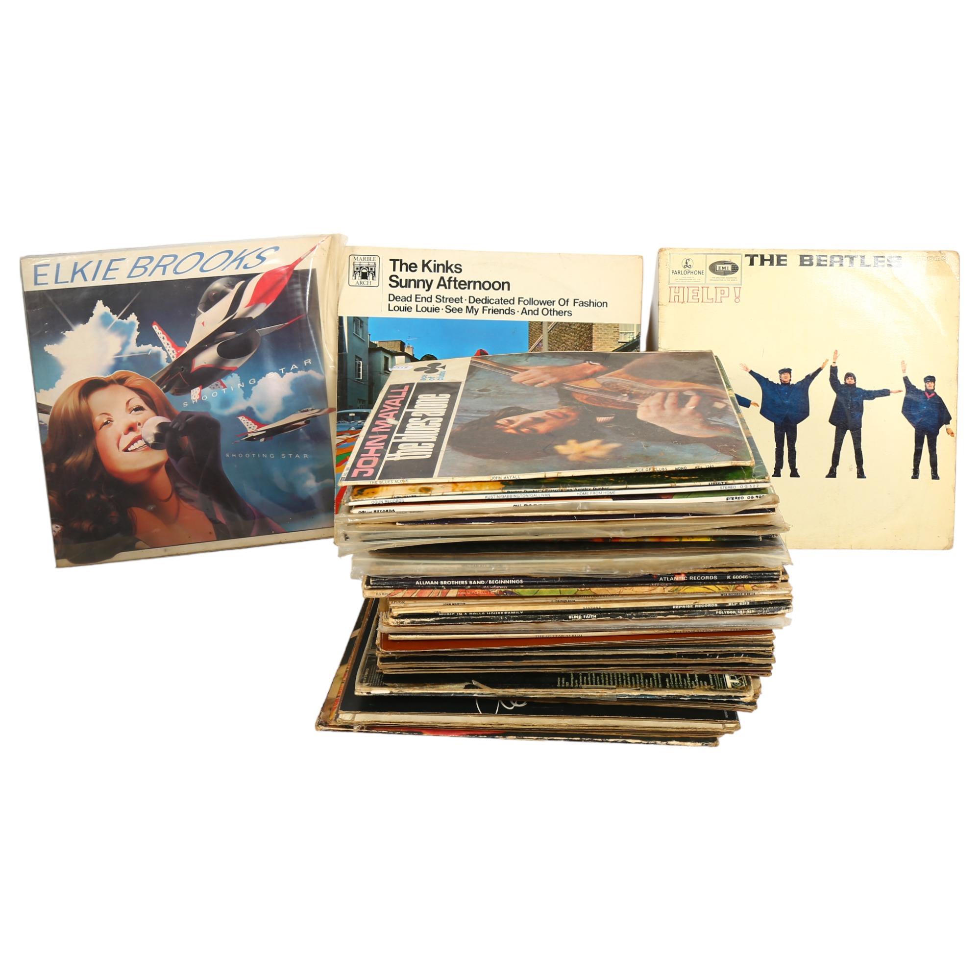 A quantity of vinyl LPs, including various artists such as the Beatles, The Jimi Hendrix Experience,