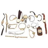 A collection of various lady's wristwatches, including Avia, Aero, Sekonda and other fashion watches
