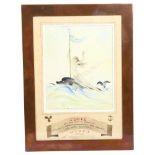 A 20th century watercolour, by Mrs G A Mercier "Coupe", dated 1939, copper-framed, 28cm x 21cm
